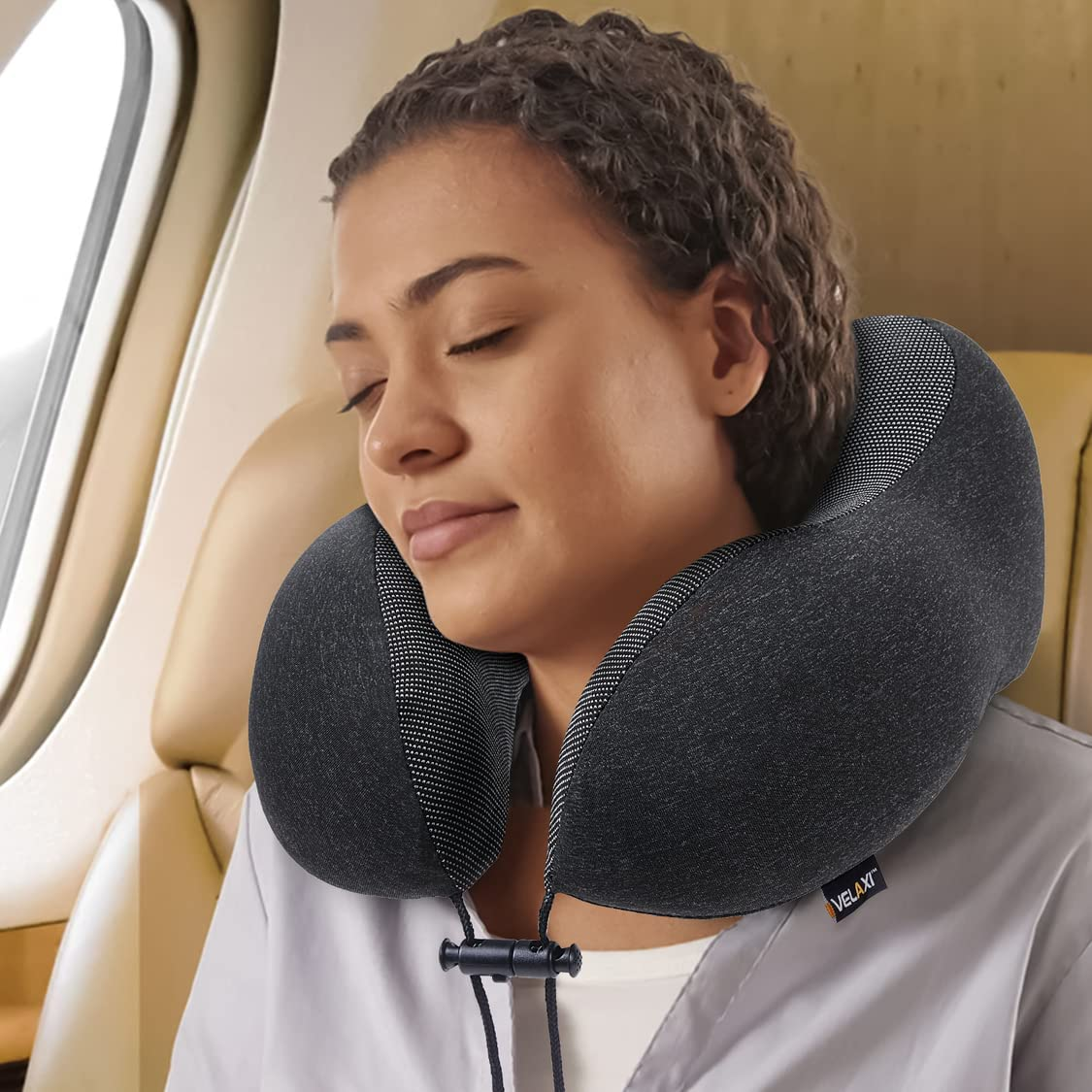 Neck Pillow Travel Pillow Set with Eye Mask, Earplugs Comfortable