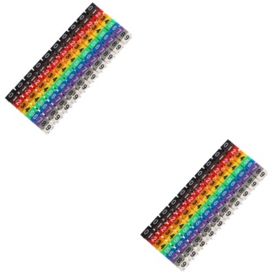 200 Pcs Cable Markers 0 9 Digital Label Tube Multicolor Wire Cord Label for