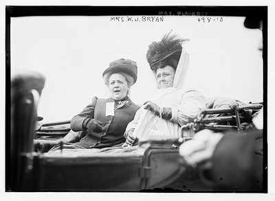 Mrs. W.J. Bryan,Mary Baird Bryan,Mrs. Flaherty in carriage,New York,NY,1908 1