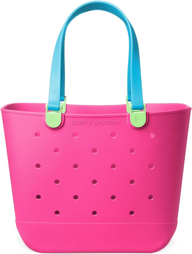 Beach Bag Rubber Tote | Waterproof Extra-Large Tote Bag with Zipper Pocket for B