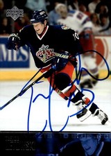 Trevor Letowski - Signed 2003-04 Upper Deck Card #295 - Columbus Blue Jackets