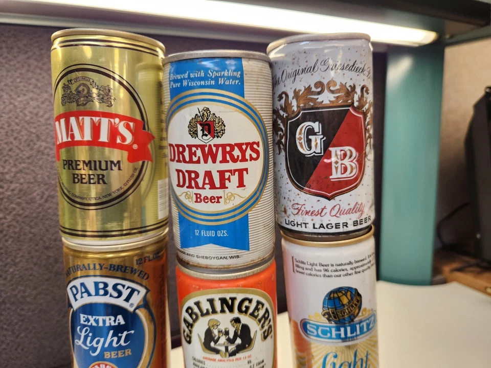 Lot Of 9 Vintage Metal Empty Beer Cans Pictured #pe40 - Image 3 of 4