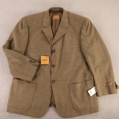 Marled Jacket XL Green Brown Melange Hopsack Patch Pockets Blazer 46S NEW $175