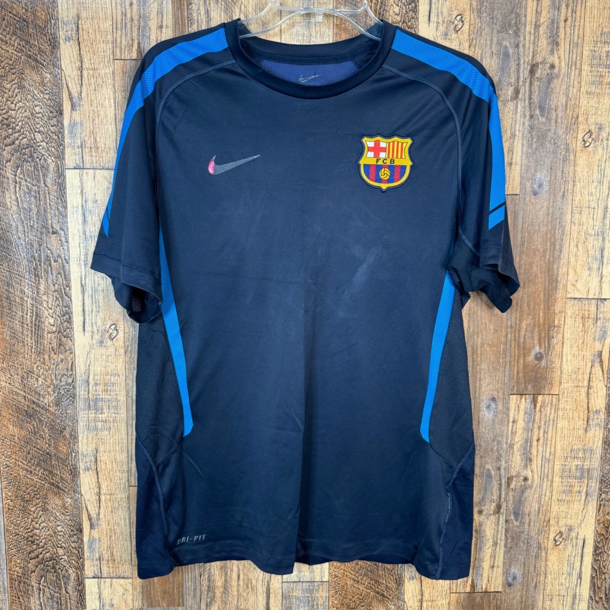 FC Barcelona Training Blue Soccer Jersey Nike Men's Size M