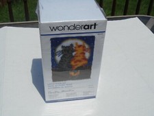 Zestaw dywanów z zatrzaskiem dla kota Płótno Wzór Wonder Art 20" x 15" Rękodzieło Moonlight Meow