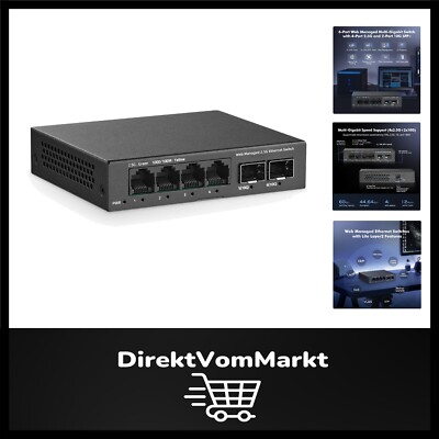 4 x 2.5G und 2 x 10G SFP+ Ports - Leistungsstarker Managed Switch für Netzwerke