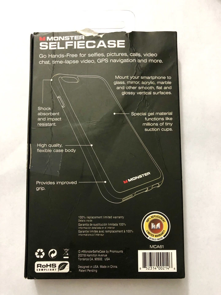 Monster SelfieCase Manos Libres Selfie, Llamadas, Video, Estuche GPS Apple iPhone 6 Foto 2 de 2