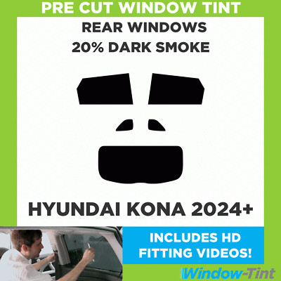 Hyundai Kona 2024+ Rückseite Passende Tönungsfolie 20% Dunkler Smoke
