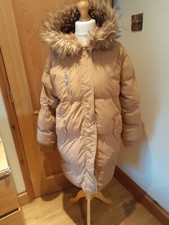Puffer Coat With Hood Size10 In Camel Colour