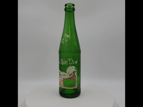 Green Mountain Dew Glass Soda Bottle 10 Oz. 1970's Recycle Hillbilly - Video 1 of 1