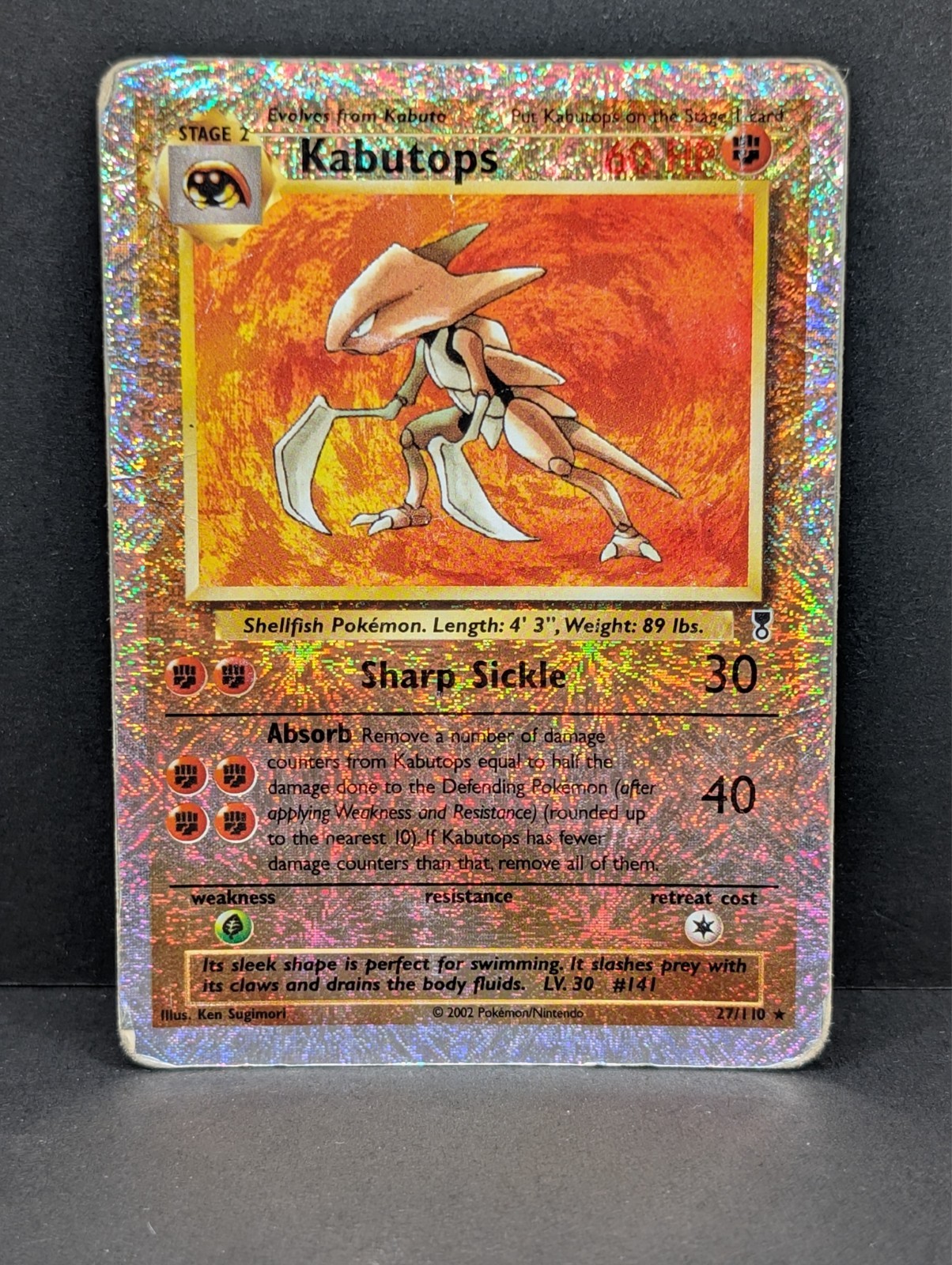 Kabutops 27/110 Legendary Collection Reverse Holo Rare Pokemon TCG fireworks