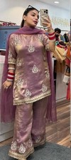 Designer New Heavy Fendy Silk Top And Palazzo With Fancy Dupatta For Women