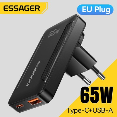 Essager Ultra Thin 65W Travel Charger USB Type C PD Fast Charging For iPhone 17