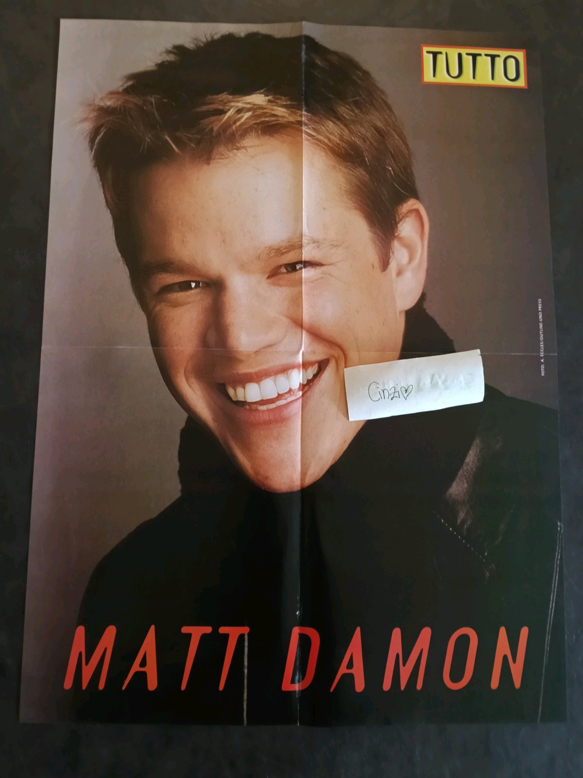 MATT DAMON & CARMEN CONSOLI doppio Poster Vintage!