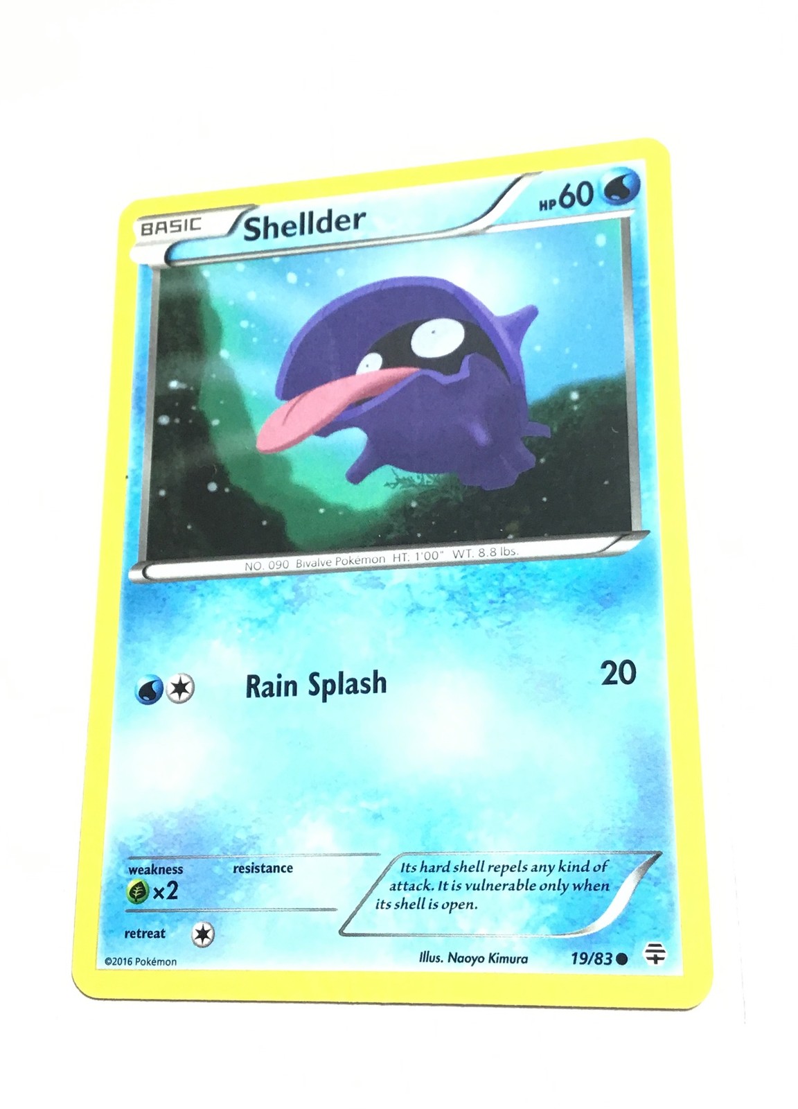 SHELLDER - 19/83 - XY GENERATIONS - Pokemon Card - NM