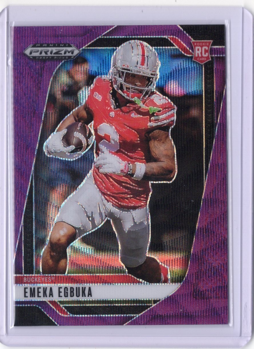 2025 Panini Prizm Draft Picks - Emeka Egbuka #85 Purple Wave Prizm (RC)
