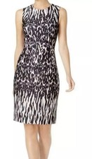 Calvin Klein Women's Elegant Sleeveless Sheath Dress Size 4