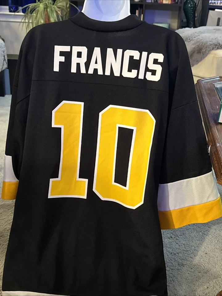 Camiseta de los Pittsburgh Penguins #10 Ron Francis Talla XL Negra NHL De Colección Años 90 LOGO7 Foto 4 de 4
