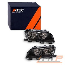 2x SCHEINWERFER H7/H7 SCHWARZ MIT STELLMOTOR LINKS+RECHTS FÜR BMW 3-ER E46 98-01