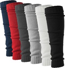 6 Pairs Leg Warmers Women 80  s Knit Super Long Ribbed Dancer Party Sports Yoga