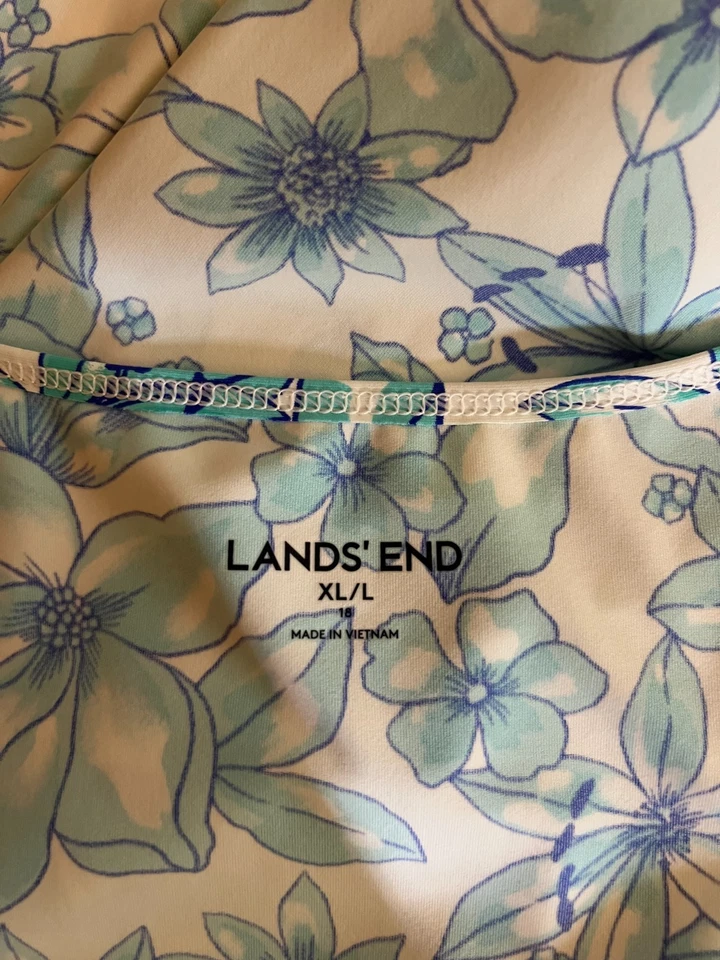 Protector contra erupciones Lands' End talla XL manga larga colorido floral Foto 2 de 4