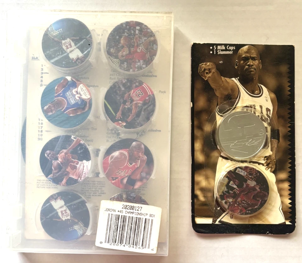 Michael Jordan Milk caps Pogs 1995 NBA Slammer Upper Deck Lot - Image 3 of 4