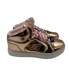 Zapatillas Skechers Energy Lights Puffy para mujer 7,5 oro rosa rosa medio top nuevas con etiquetas leer