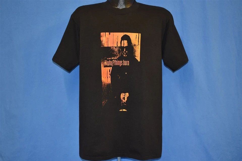 vintage años 90 ¿POR QUÉ? THINGS BURN POST PUNK LOS ANGELES LA ROCK BAND Camiseta GRANDE L Foto 2 de 3