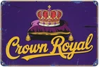 Whiskey King Crown on Purple Pillow Tin Sign Vintage Whiskey, 8 x 12 Inch