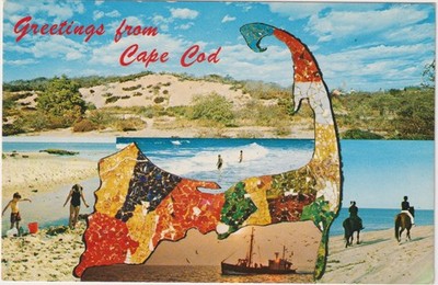 Vintage Postkarte USA Postcard Cape Cod