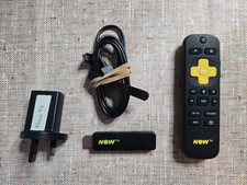 Now TV Smart Stick HD 3801 Roku OS Voice Search HDMI Streaming /w Adapter