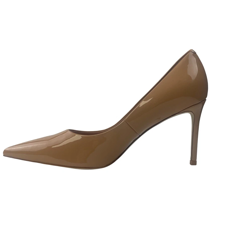 Jeffrey Campbell Tan Patent Leather Pointed Toe Stiletto Pump Minimalist Size 10 - Image 4 of 4