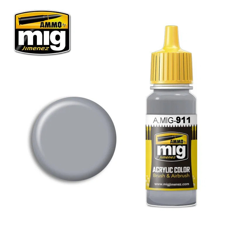 Ammo MIG 911 - Acrylic Paint (17ml) - Grey Shine