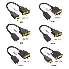 30cm HDMI auf DVI 24+5 Kabel FULL HD 1080p Meter PC zu Monitor Beamer Adapte