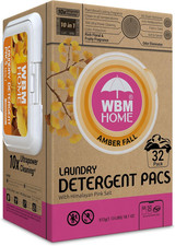 Home Laundry Detergent Pods, Total 128 Count  Amber Fall Fragrance  10 in 1 La