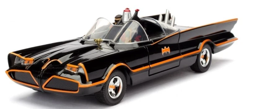 JADA TOYS,Classic 1966 BATMOBILE with BATMAN and ROBIN figure, 1/24, JAD98259 - Image 2 of 4