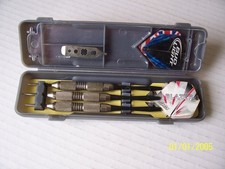 Fat Cat Set of 3 Darts in Case w/ Variety of Plastic Feathers