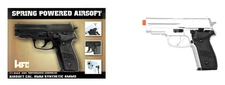 HFC Airsoft Premium Spring Side Arm Pistol - Silver