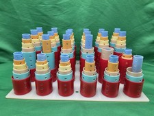 VTG Nesting Barrel Hair Rollers Colorful Perforated Plastic Curlers Lot