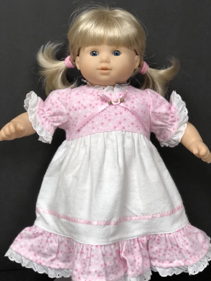Ropa para Muñeca Bebé Hecho 2 Ajustes American Girl 15" Bitty Girl Twins Pijama Rosa Foto 4 de 4