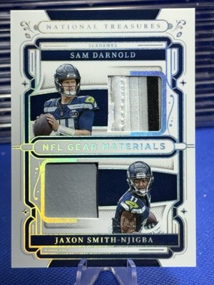 2025 National Treasures SAM DARNOLD & JAXON SMITH-NJIGBA Dual Patches # 11/25 SP