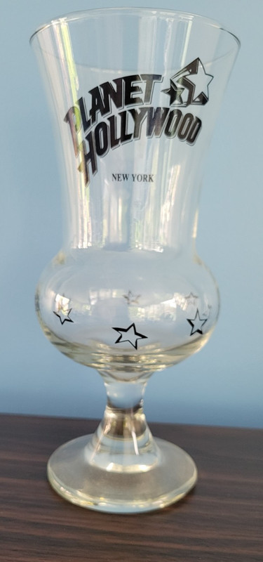 8.5" Big Stem Drink Glass - PLANET HOLLYWOOD in NEW YORK CITY,collectible