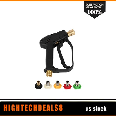 #ad Short Pressure Washer Gun with M22 14mm Inlet Stubby High Pressure Handle Gun $25.09