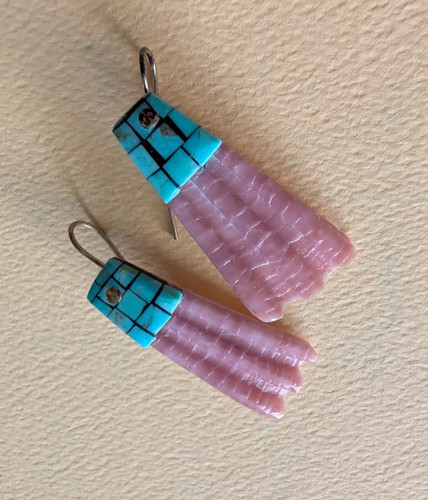 Vintage Turquoise & Shell Earrings Charlene Reano