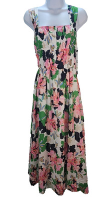 Women s Tommy Hilfiger Isla Floral Sleeveless Midi Dress Size14 Bloom Pockets