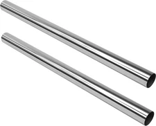 JY PERFORMANCE Universal 4 Inch Custom Exhaust Straight 4 2PCS, Silver 