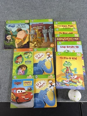 LeapFrog Tag Junior Reader & Tag Interactive Book Lot Disney Cars Scooby-Doo