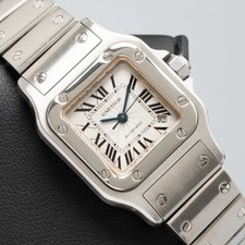 Cartier Santos Galbee Steel Automatic Watch 2423 24mm White Dial 2