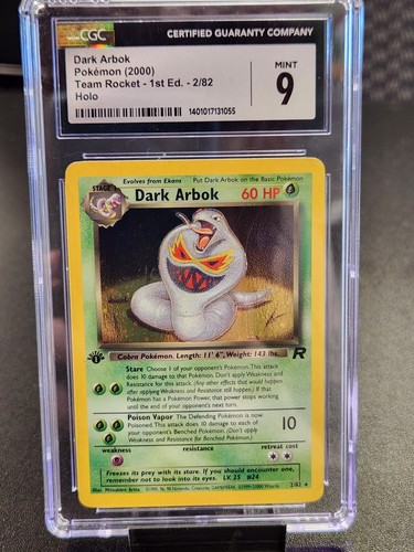 Dark Arbok (1st Edition) graded CGC 9 for sale on eBay