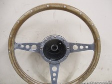 Motolita semi dished 13 inch diameter  woodrim steering wheel with MG boss